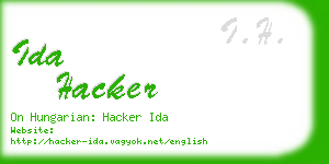 ida hacker business card